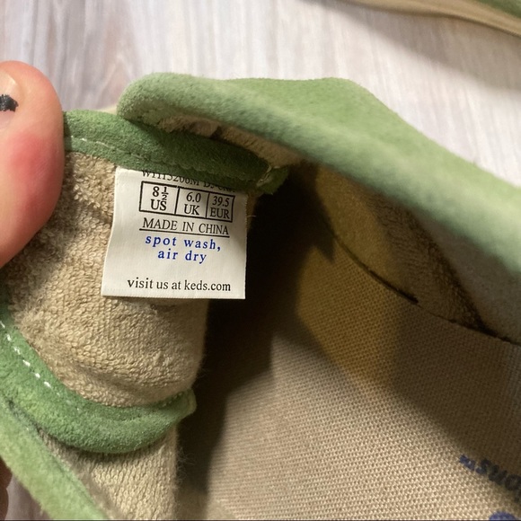 Keds textured Suede Green Sneakers size 8 1/2 - Picture 8 of 9